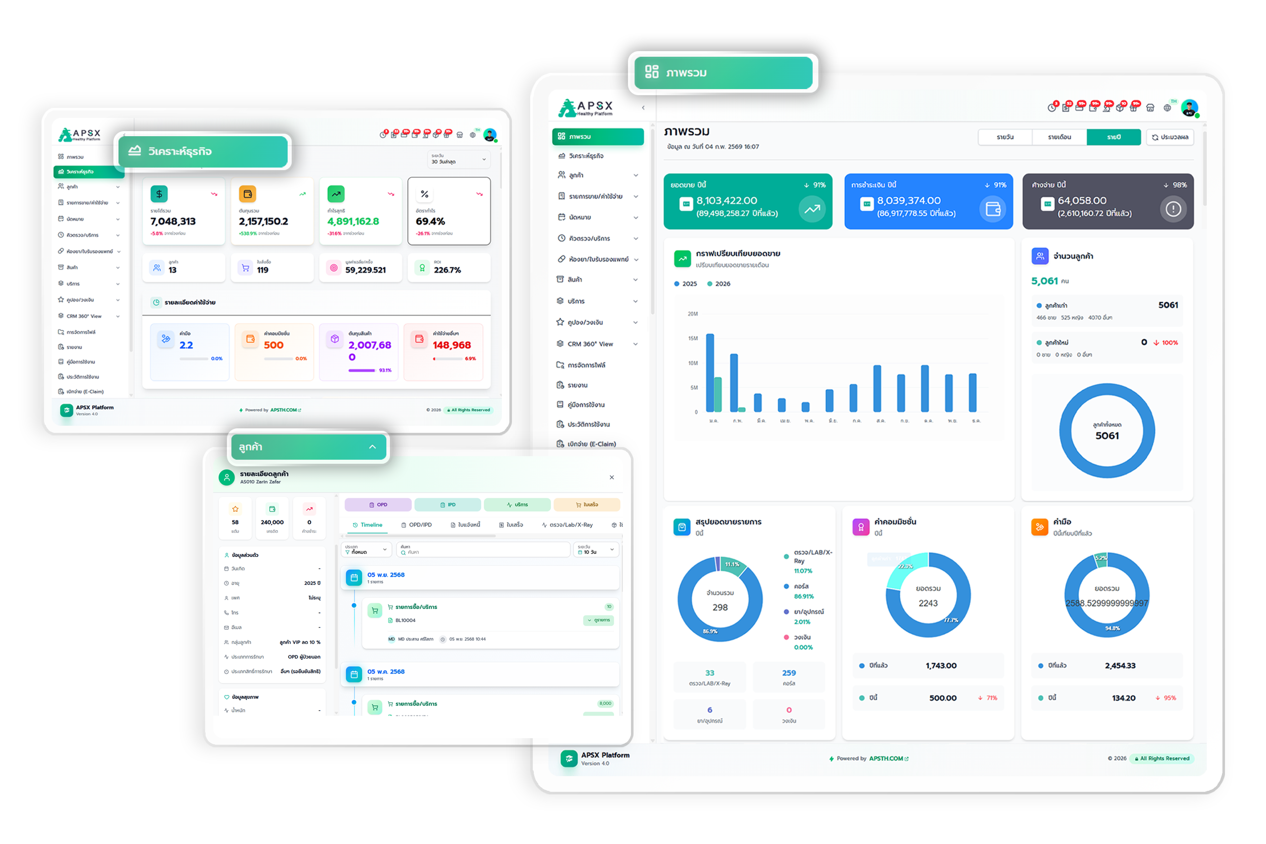 โปรแกรม คลินิก APSX Platform
